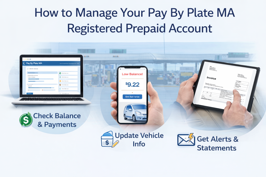 How to Register for a Pay By Plate MA Prepaid Account (Step-by-Step) 4 Manage Your Pay By Plate MA Registered Prepaid Account