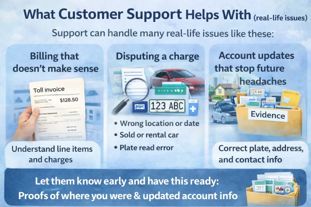 Pay By Plate MA Support: Billing and Dispute Help 2 What Customer Supprt Help With (real-life issues)